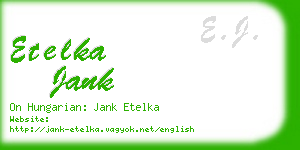 etelka jank business card